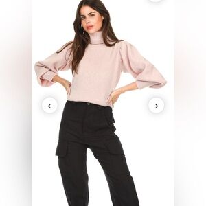 Magali Pascal Soft turtleneck with cashmere Ambar pink size Small